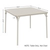 33.6 Inch Folding Card Table – Portable Square Table with PU Leather Cushion, Heavy Duty Metal Frame for Dining, Living Room, Office & Camping - 2 of 4