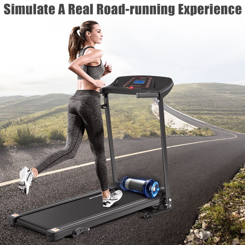Costway 1.0HP Folding Treadmill Electric Support Motorized Power Running Machine Trainer, 5 of 11