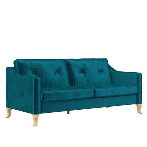 Tess Sofa with Soft Pocket Coil Cushions Living Room Furniture Green Velvet  - Mr. Kate