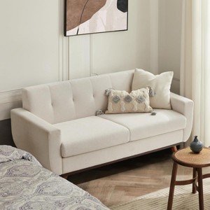 Dyonery 66'' Loveseat Sofa, Mid Century Modern Love Seat Sofas and Comfy Linen Couches for Living Room, Easy Assembly - 1 of 4