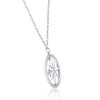 Pompeii3 Compass Diamond Solitaire Pendant 14k White Gold Women's Necklace - 2 of 3