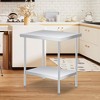 Stainless Steel Storage Table with Gloves, Cloth, Full Stainless Steel Work Table, Heavy Duty Durable Metal Storage, Food Prep Table - 3 of 4