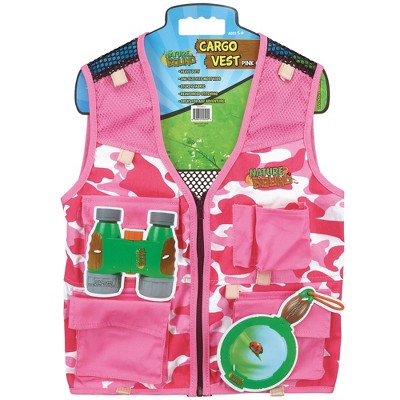Nature Bound Pink Camo Cargo Vest | Adventure Costume Top for Girls 5+
