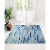HomeStock Outdoor Washable Pompano Blue & Ivory 5' X7', Machine Woven with Printed Designs, Coastal Rug - 3 of 4