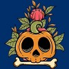 Men's Design By Humans Halloween with Rose Illustration By rukurustudio Tank Top - 2 of 2