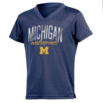 NCAA Michigan Wolverines Girls' Mesh T-Shirt Jersey