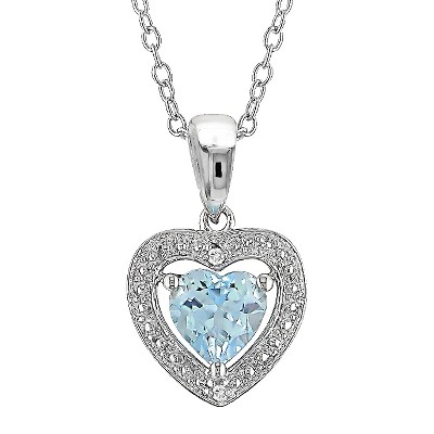 Topaz sale heart necklace