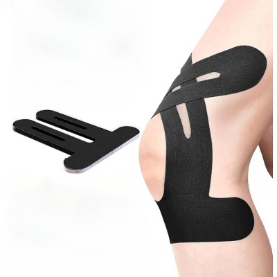 Precut Knee Kinesiology Tape –10-Pack Athletic Knee Support Tape for Runners, Gym, Fitness– Sports Tape for Pain Relief