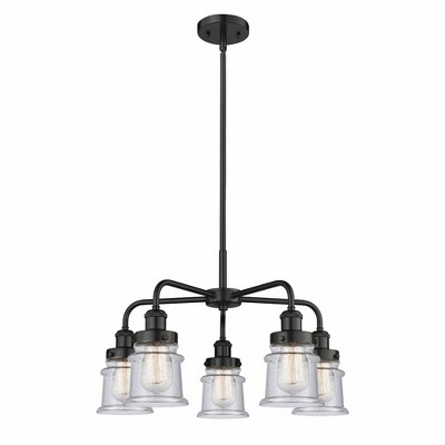 Canton - 5 Light Stem Hung Chandelier In Industrial Style-14.5 Inches Tall and 23.25 Inches Wide