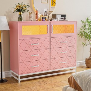 Dresser for Bedroom with LED Lights and Charging Station - 1 of 4