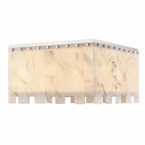 Viviana 9-Light Flush Mount Ceiling Light - Art Deco Style, Polished Nickel, 19.5" x 11" - 1 of 4