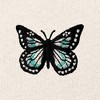 Dalix Butterfly Embroidered Fleece Relaxed Boxy Fit Long Sleeve Crewneck Sweatshirt Womens - 2 of 4