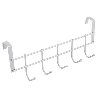 Unique Bargains Washroom Plastic Over Door Wardrobe Mount Clothes Hooks And  Hangers White 1 Pc : Target