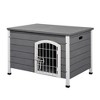 UbMelt Outdoor Dog House with Lockable Door Wooden Puppy Cage Kennel with Openable Top & Removable Bottom for Small Medium Dogs,Dark Gray - image 2 of 4