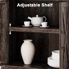 5 Tier Book Shelf, Farmhouse Book Case with Cabinet, Tall Book Shelf with Storage Doors - 4 of 4