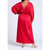 ELOQUII Women's Plus Size Dramatic Sleeve Satin Column Dress - 3 of 3