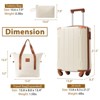 Hynes Eagle Hardshell Luggage Sets 3 Piece Carry-on Suitcases with Wheels TSA Lock -White - 3 of 4