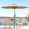 10ft Patio Umbrella, Table Umbrella Outdoor Patio with Crank Lift & Push Button Tilt, 8 Sturdy Ribs for Yard, Deck, Pool - 3 of 4