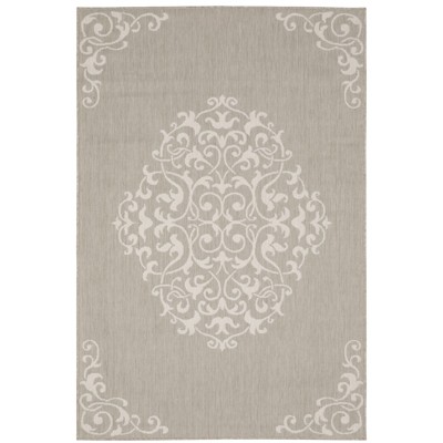 Oriental Weavers Portofino 6649W Taupe/ Ivory Indoor/Outdoor Area Rug - 5'3" x 7'3"