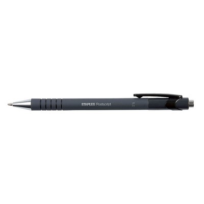 Staples Retractable Ballpoint Pens Med Pt Blk Dz 18262