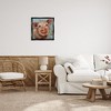 Stupell Industries Modern Pig Portrait Farm Animal Floating Frame Canvas Art, Black, 25" x 25" - 3 of 4