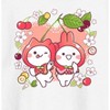 Mimi & Neko Flowers & Fruits Crew Neck Long Sleeve Men's White Sweatshirt - 2 of 2