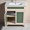 30'' Bathroom Vanity with Ceramic Sink, Freestanding Cabinet with Solid Wood Frame,Height-Adjustable Shelf, and Doors, Combo Set - 2 of 4
