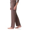 Rekucci Women’s Soft Knit Straight Leg Loungewear Pants with Pockets – Mid-Rise, Drawstring Waist, Relaxed Fit - 2 of 3