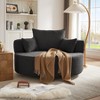 KTMBDW Chenille Swivel Armchair, Accent Barrel Round Sofa Chairs with 3 Removable Pillows, Upholstered Moden Reading Chair for Living Room Bedroom - 4 of 4