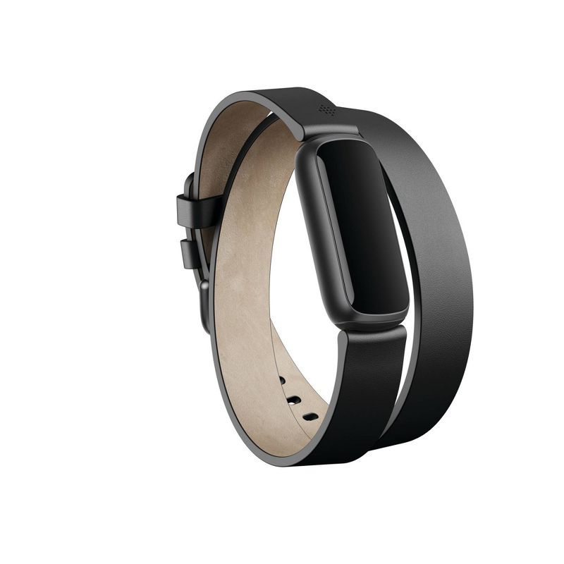 Fitbit Luxe Horween Leather Double Wrap Band - Black, 2 of 5
