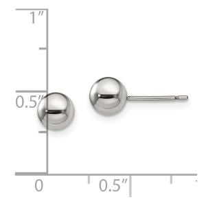 Chisel Titanium Polished 6mm Ball Stud Earrings - 1 of 4