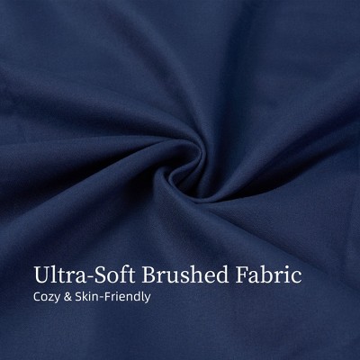 Skyzone Queen 4-Piece Navy Blue Bedding Set - Ultra-Soft Brushed Microfiber, Deep Pocket, Fade & Navy Blue 90" x 102" — фото 4