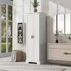 XINGHANZHENXUAN Storage Cabinet with Two Doors for Bathroom, Office, Adjustable Shelf, MDF Board - 2 of 4