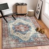 Boho Area Rug Oriental Floral Rugs Bedroom Living Room Indoor Rugs Soft Vintage Rugs - 3 of 4