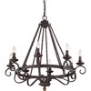 Quoizel Lighting Noble 8 - Light Chandelier in  Rustic Black - 4 of 4