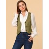 Allegra K Women's Steampunk Dressy Sleeveless Versatile Racerback Suit Vests - 2 of 4