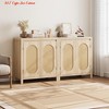 Kitchen 30.1" Coffee Bar Cabinet, Mid-Century Modern Kitchen Storage Table, Buffet Sideboard w/ Rattan Doors, Accent Cabinets - 3 of 4