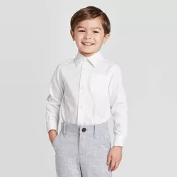 Toddler Boys' Long Sleeve Button-Down Shirt - Cat & Jack™ White