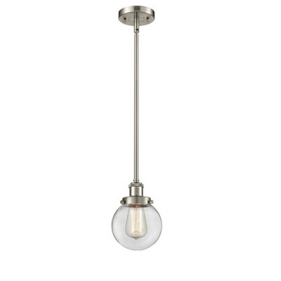 Beacon - 1 Light Stem Hung Mini Pendant In Modern Style-9 Inches Tall and 6 Inches Wide