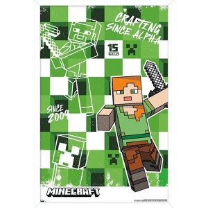 Trends International Minecraft: 15th Anniversary - Crafting Since Alpha Framed Wall Poster Prints - 1 of 4