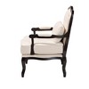 Baxton Studio Dion Traditional French Cream Fabric and Wenge Brown Finished Wood Accent Chair - 4 of 4