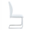 CAVINAS Modern Luxury Simple Arch Chair, PU High Resilience Dining Chair with Crazy Horse Texture and Arched Metal Leg - 4 of 4