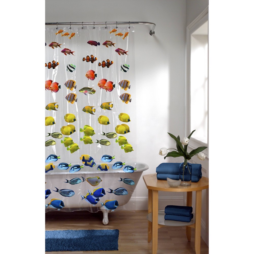 Photos - Shower Curtain Assorted Fish PEVA  - Zenna Home