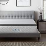 Comfort Collection 3" Charcoal and Aloe Infused Memory Foam Mattress Topper - Lucid