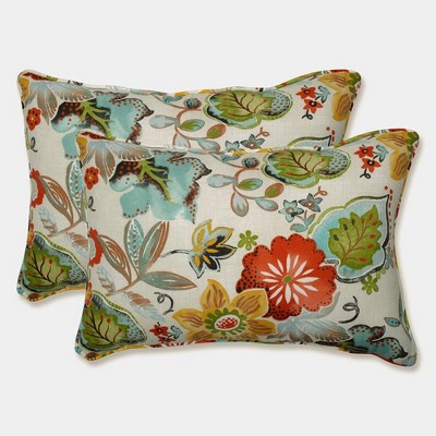 Alatriste 2pc Outdoor/Indoor Throw Pillows Ivory - Pillow Perfect