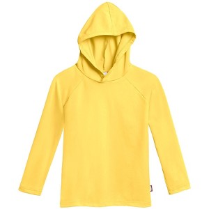City Threads USA-Made Swim UPF 50+ Hooded Long Sleeve Rashguard Tee for Boys and Girls - 1 of 4