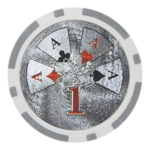 Slickblue 14-Gram Poker Chips 25-Pack, Hi Roller Design, Laser Inlay Art, Casino Play, $1-$10,000 - 1 of 3