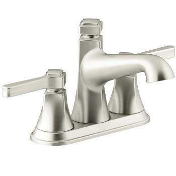Kohler Georgeson Brushed Nickel Centerset Bathroom Sink Faucet 4 in.