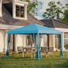 Resenkos Patio Garden Pergola, Pergola Canopy,10' x 10' Pop Up Canopy Tent with Netting, Screen House Room with Carry Bag,Light Blue - 2 of 4
