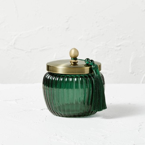 Round Canister With Tassel Green - Opalhouse™ designed with Jungalow™ - image 1 of 4